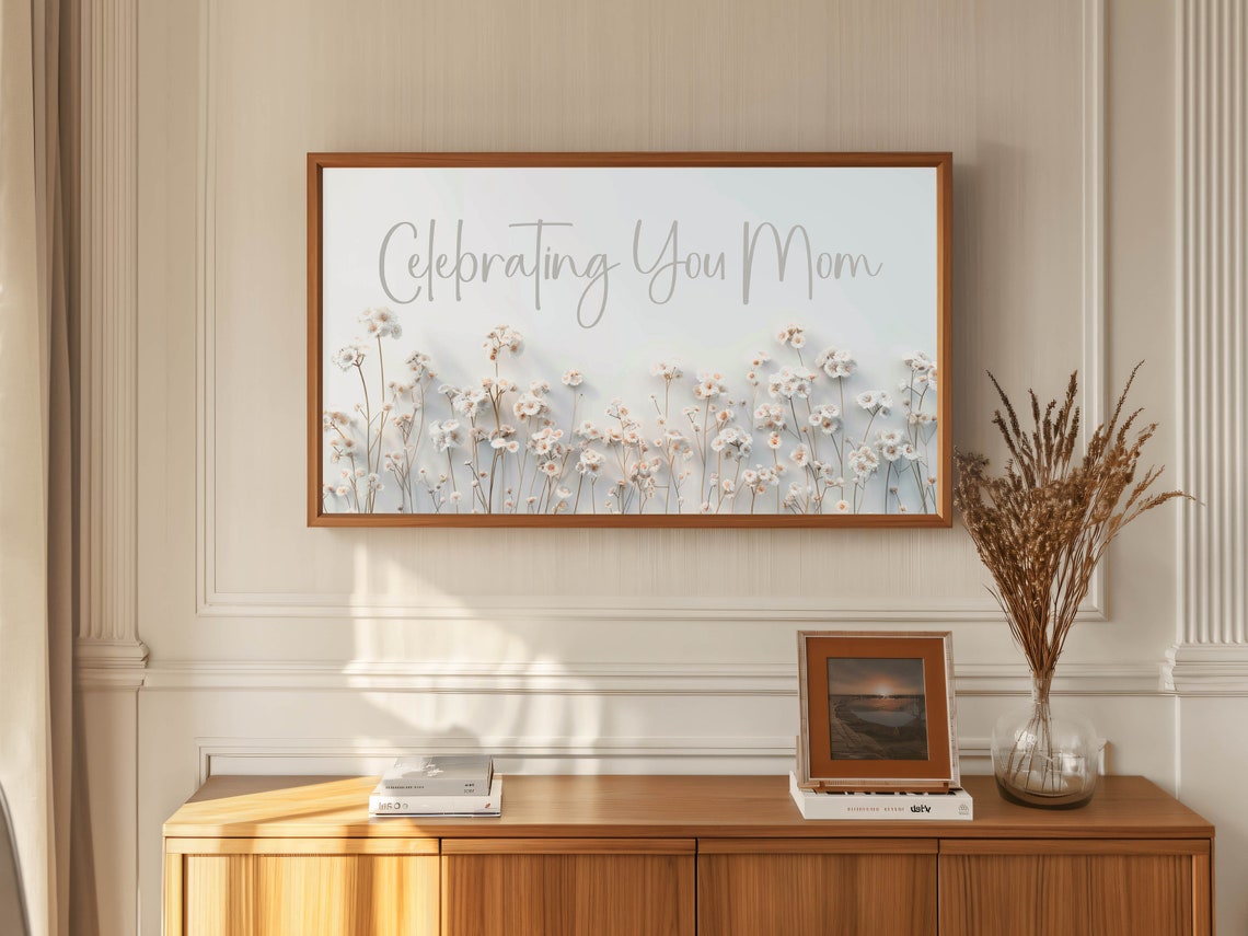 Celebrating You Mom Wildflower Mother Day Gift Frame TV Poster - Image 4