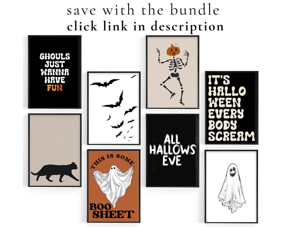 October 31 Minimalist Spider Web Typography Halloween Date Poster - Image 3