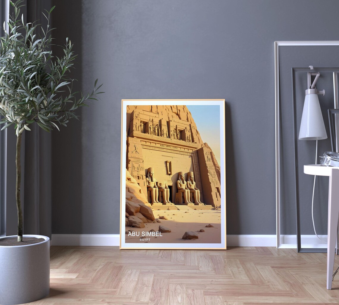 Abu Simbel Egypt Travel Poster, Ancient Heritage - Image 5