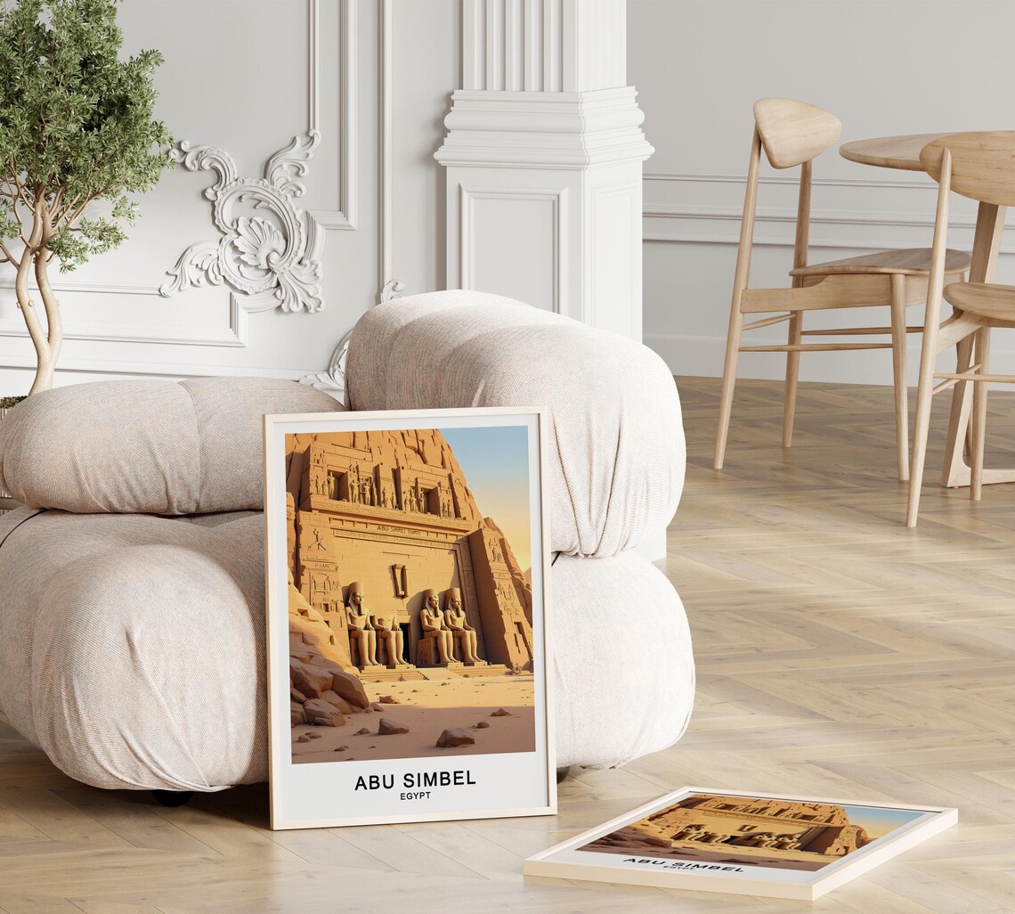 Abu Simbel Egypt Travel Poster, Ancient Heritage - Image 3
