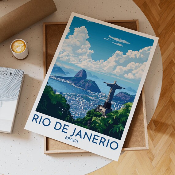 Rio de Janeiro Brazil Christ the Redeemer Sugarloaf Mountain Poster