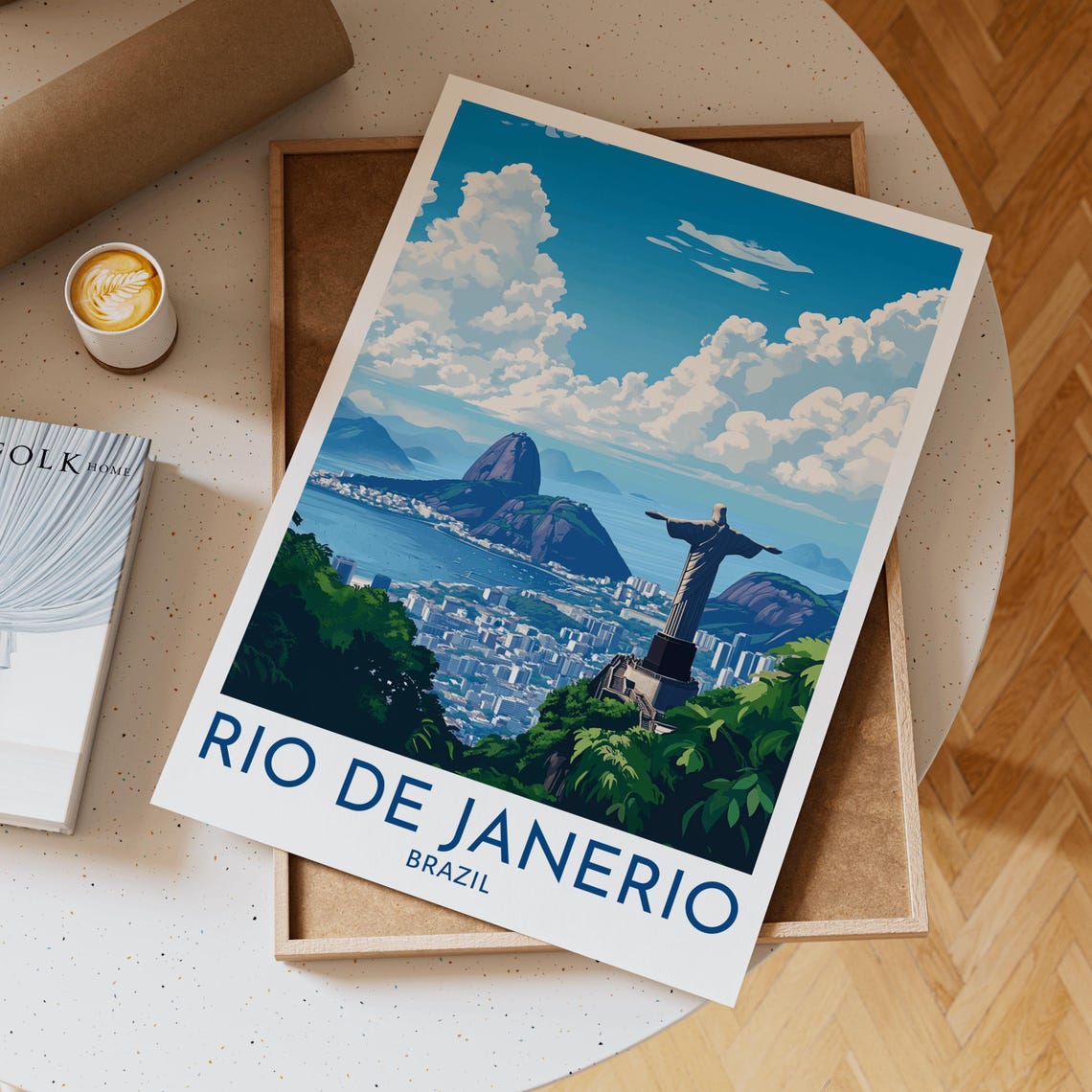 Rio de Janeiro Brazil Christ the Redeemer Sugarloaf Mountain Poster