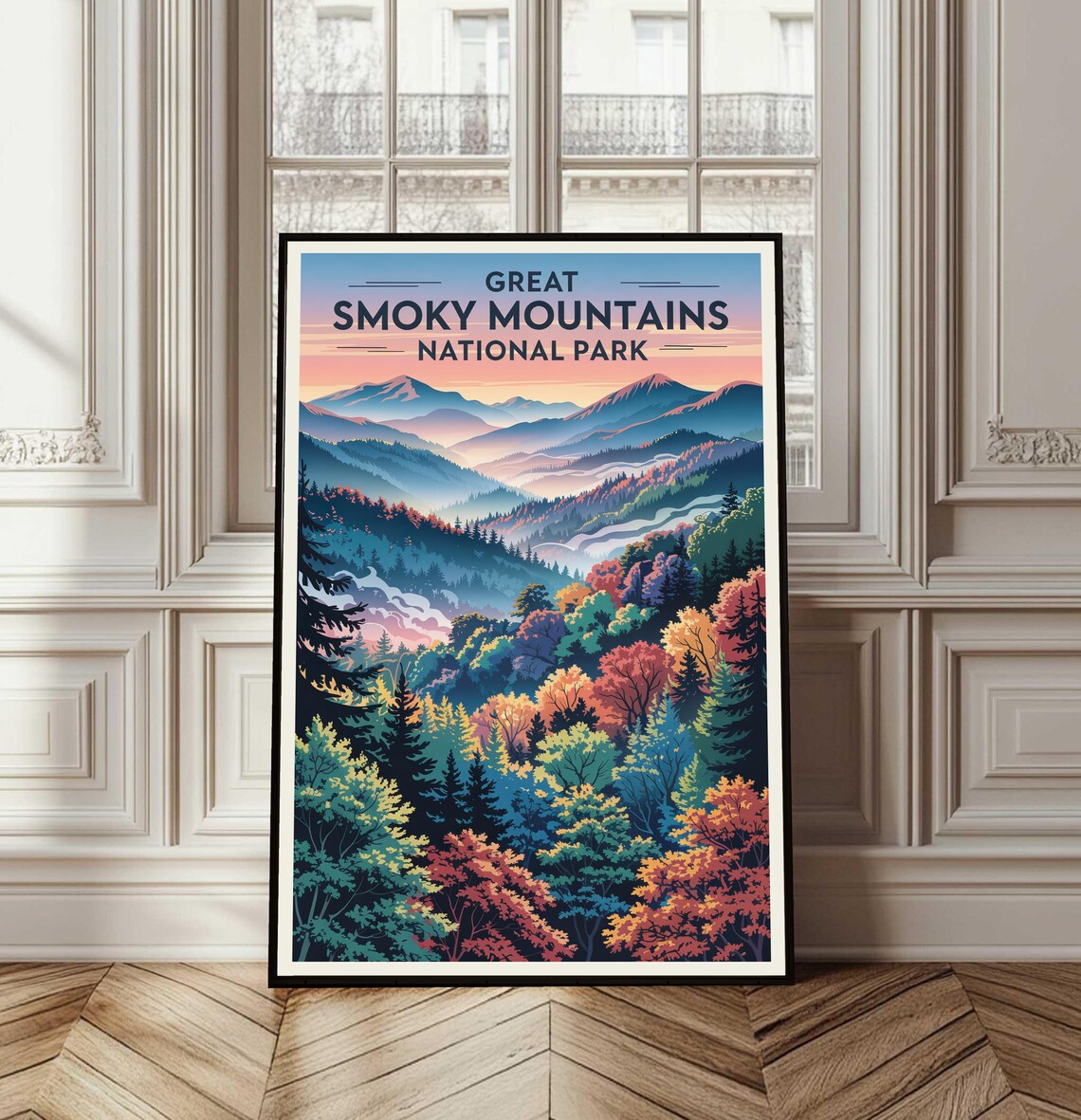 Great Smoky Mountains National Park Vintage Travel Poster View