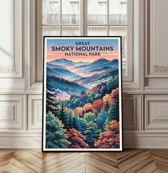 Great Smoky Mountains National Park Vintage Travel Poster View