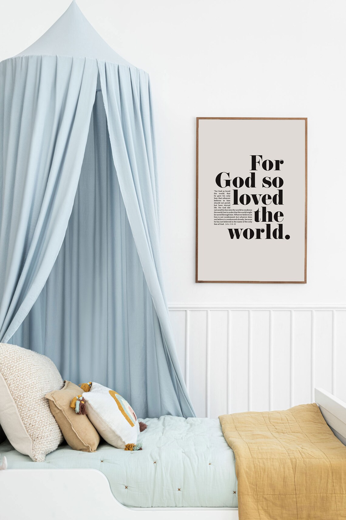 John 3:16 Bible Verse Art Print, Christian Scripture - Image 2