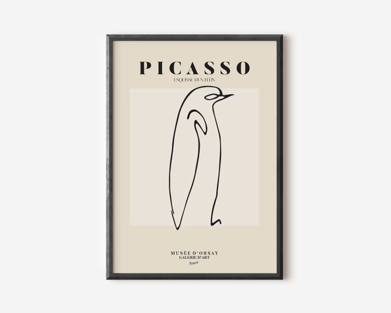 Picasso Exhibition, Vintage Minimalist Art Print
