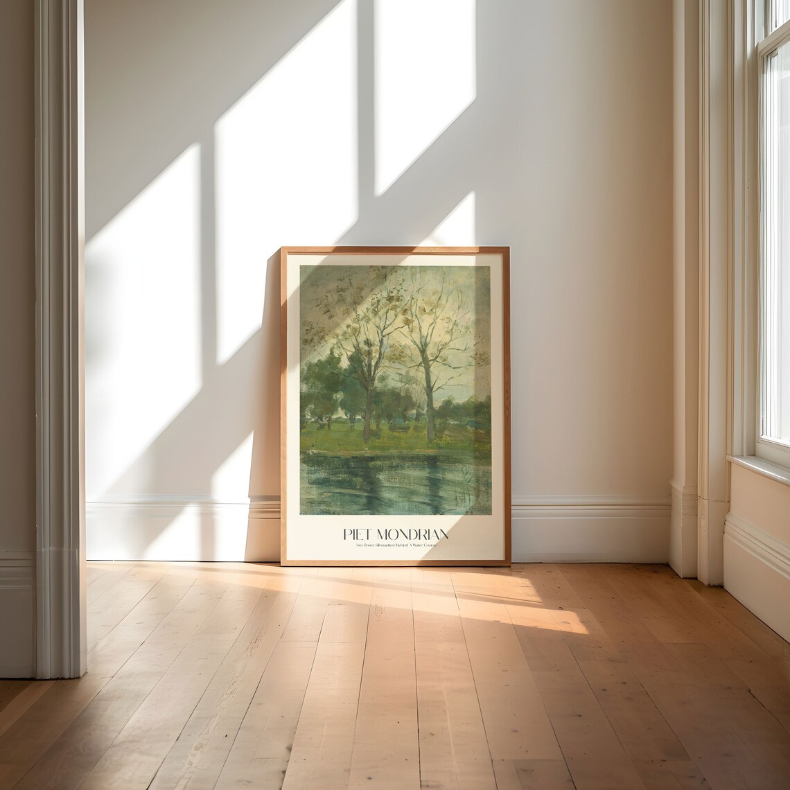 Piet Mondrian Two Trees Water Course Exhibition Gallery Poster - Image 2