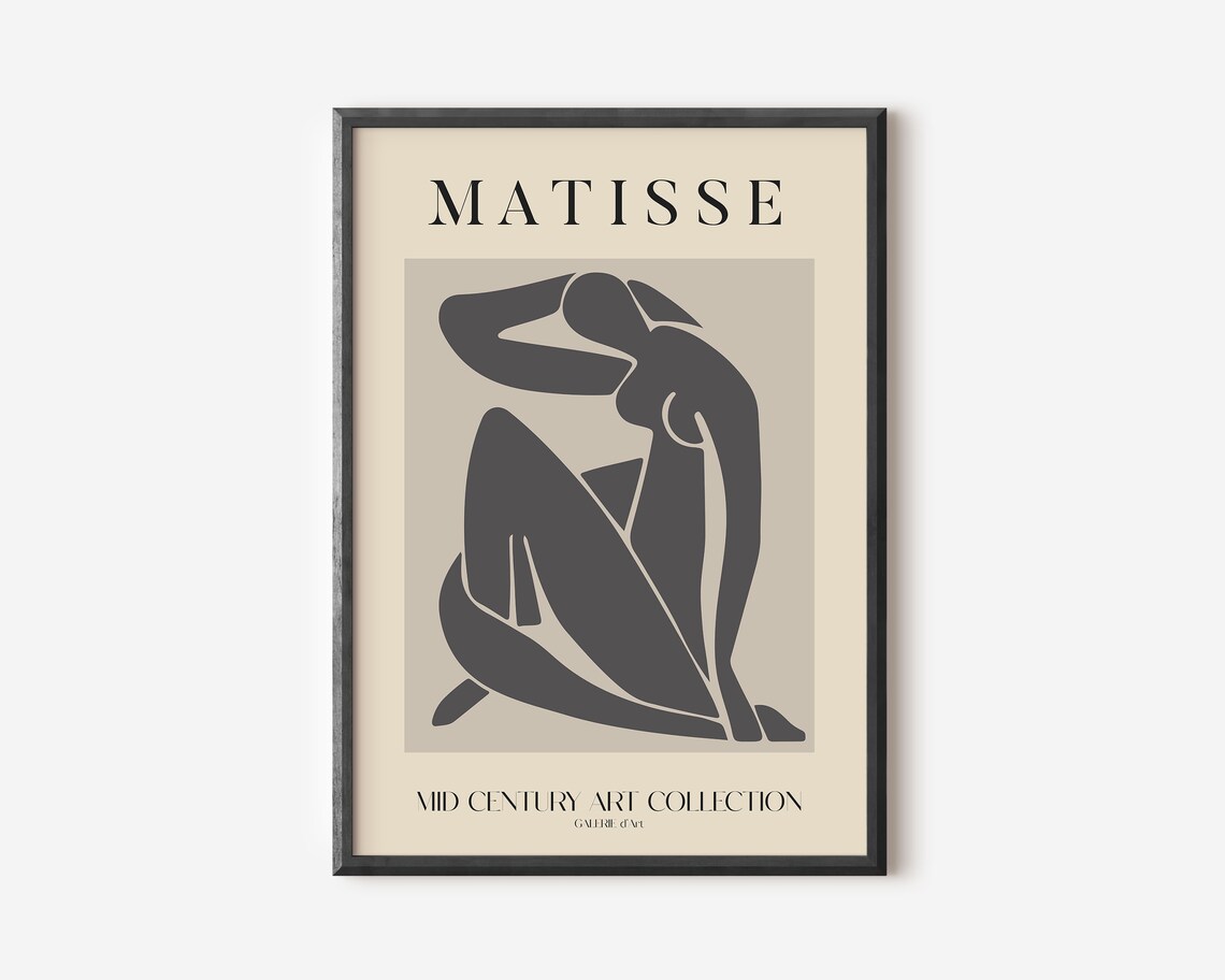 Henri Matisse Exhibition Poster, Boho Garden Scenery
