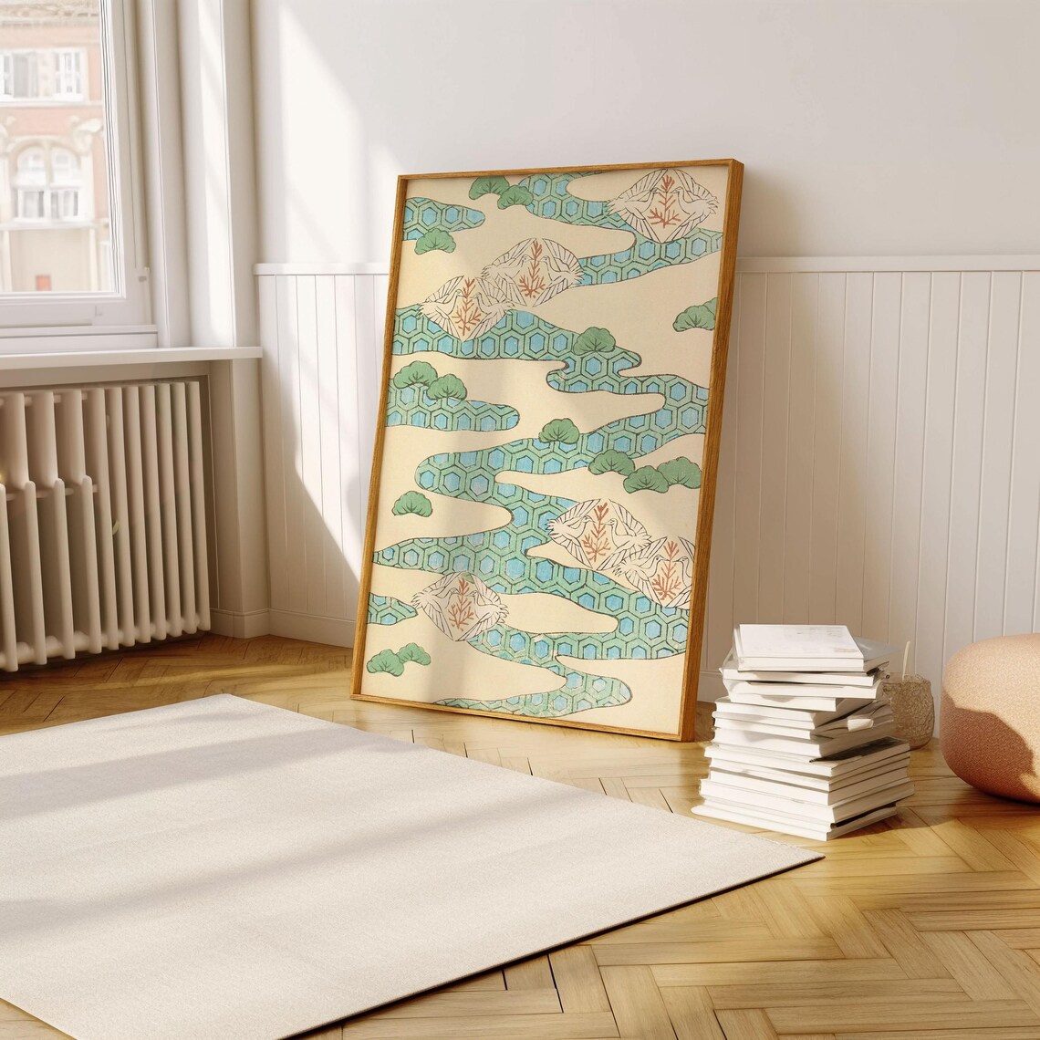 Korin Furuy Floral Art Print, Japanese Ukiyo-E - Image 3