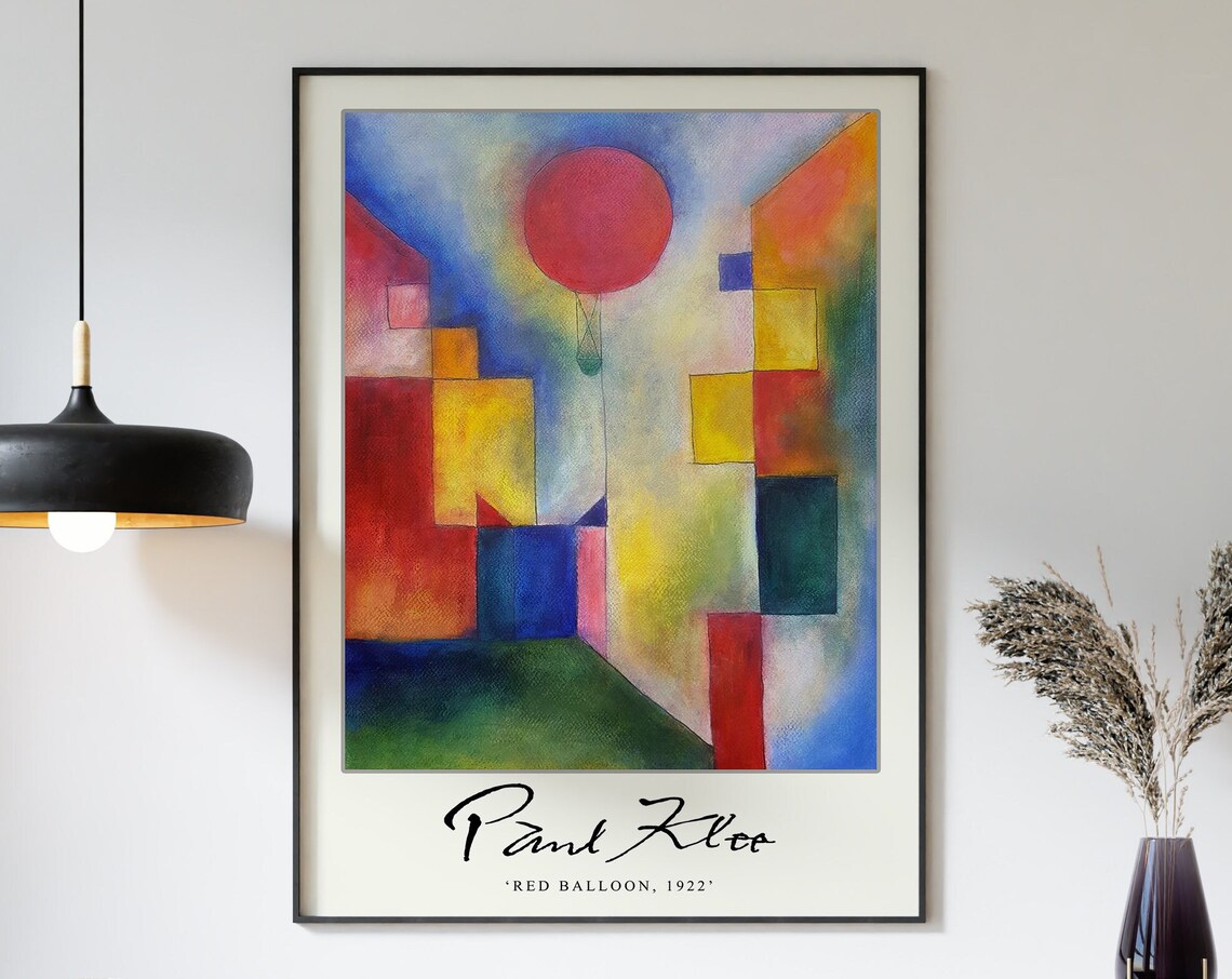 Paul Klee Red Balloon Exhibition Poster, Modernism - Image 3