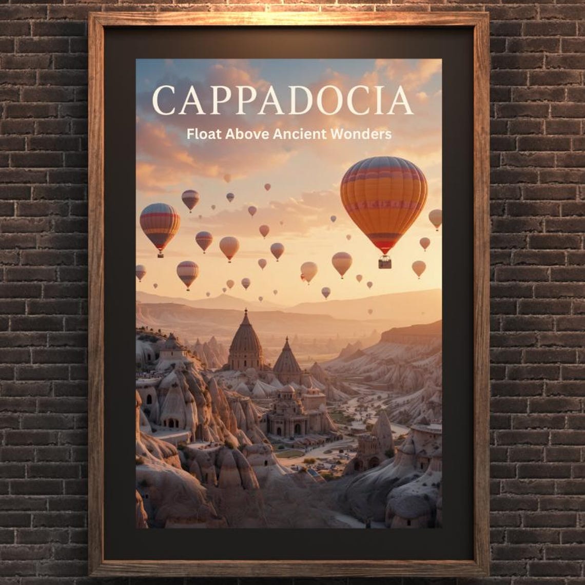 Cappadocia Float Above Ancient Wonders Balloons Sunrise Poster
