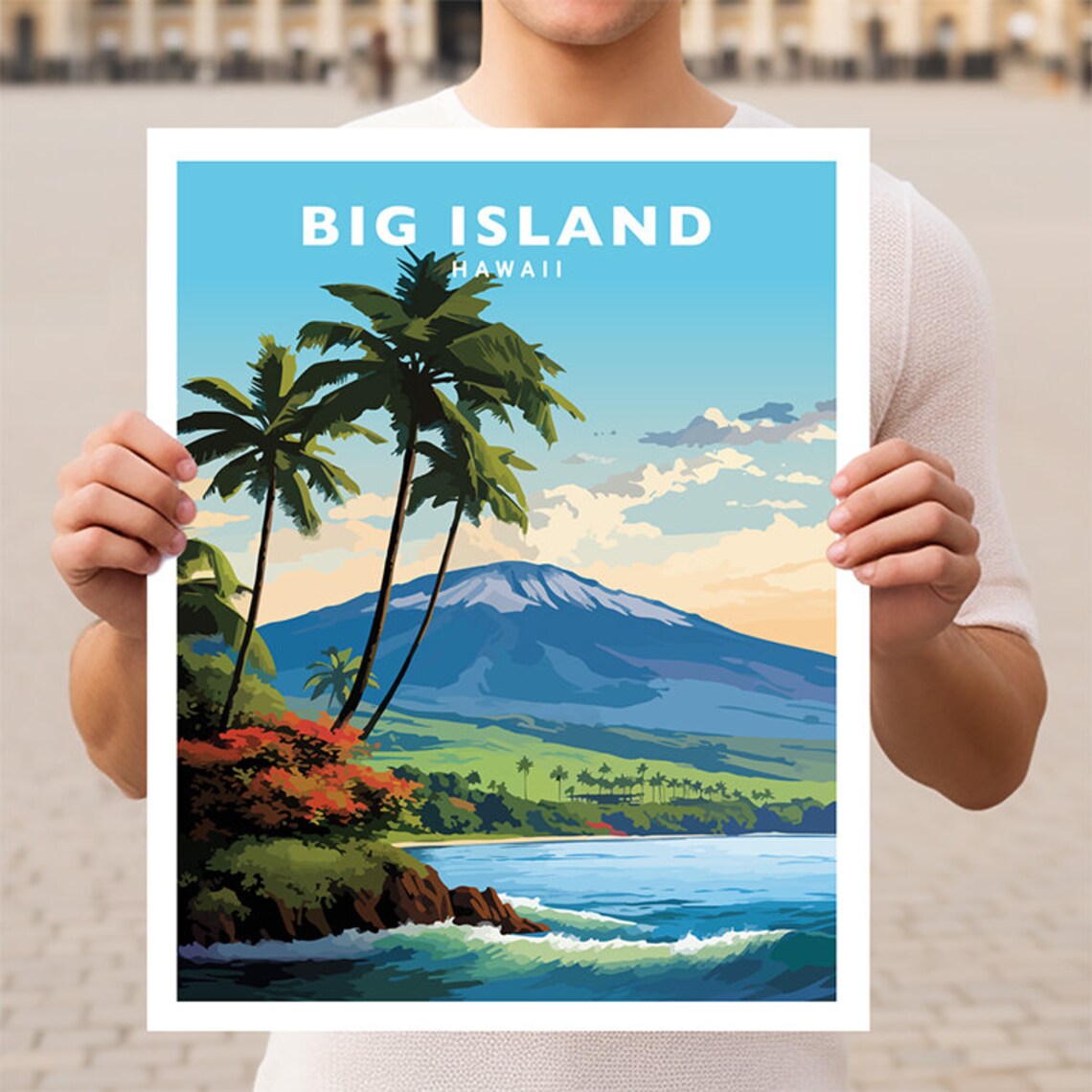 Big Island Hawaii Travel Poster, USA and Americas