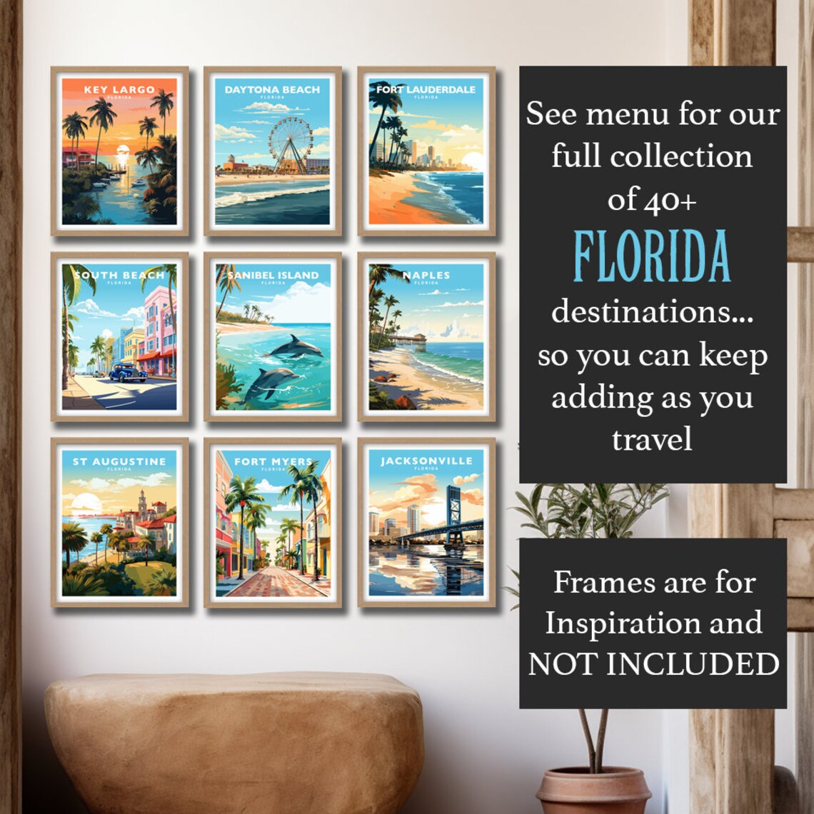 Destin Florida Travel Poster, Coastal Wall Art Print - Image 2