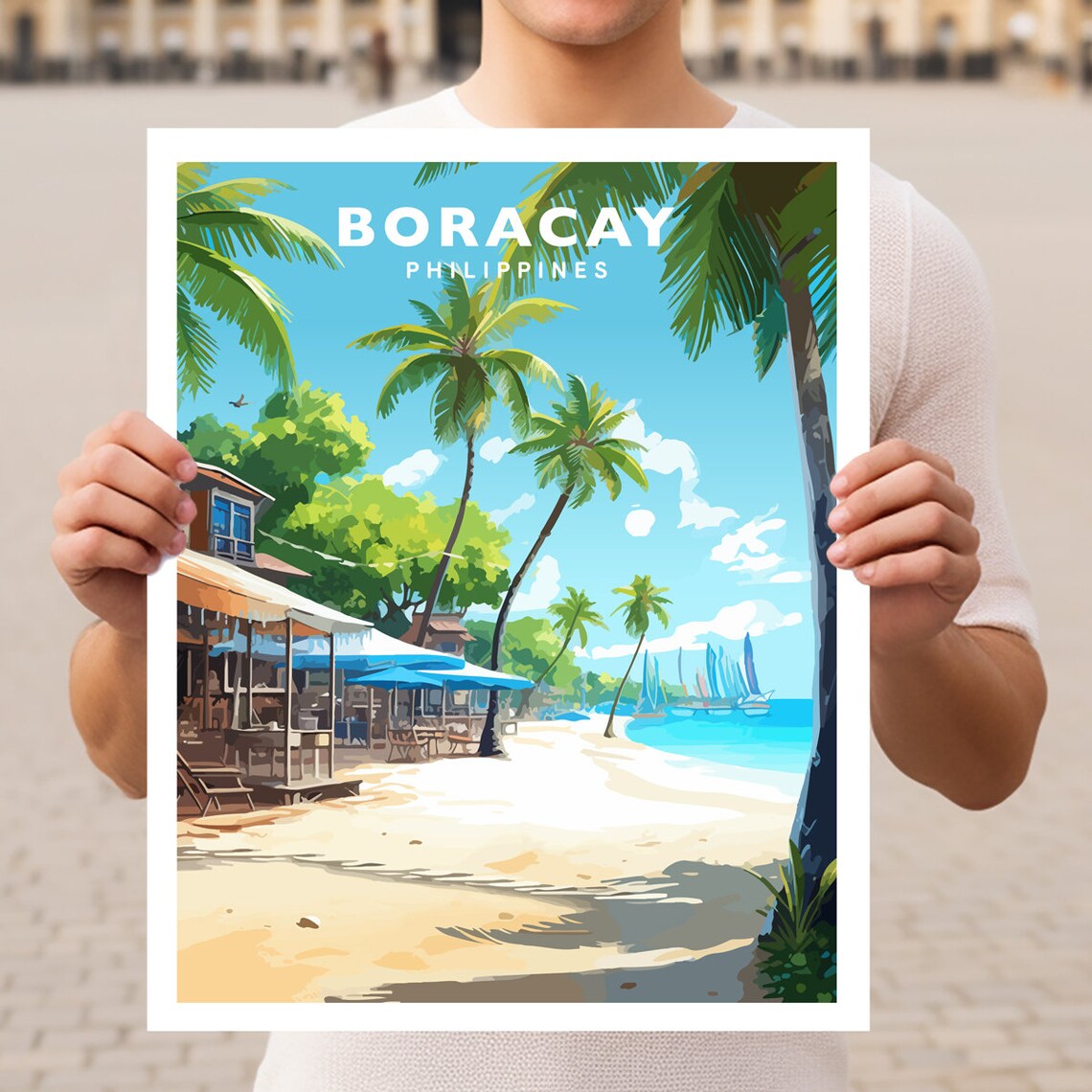 Boracay Philippines Travel Poster, Asia Wall Art