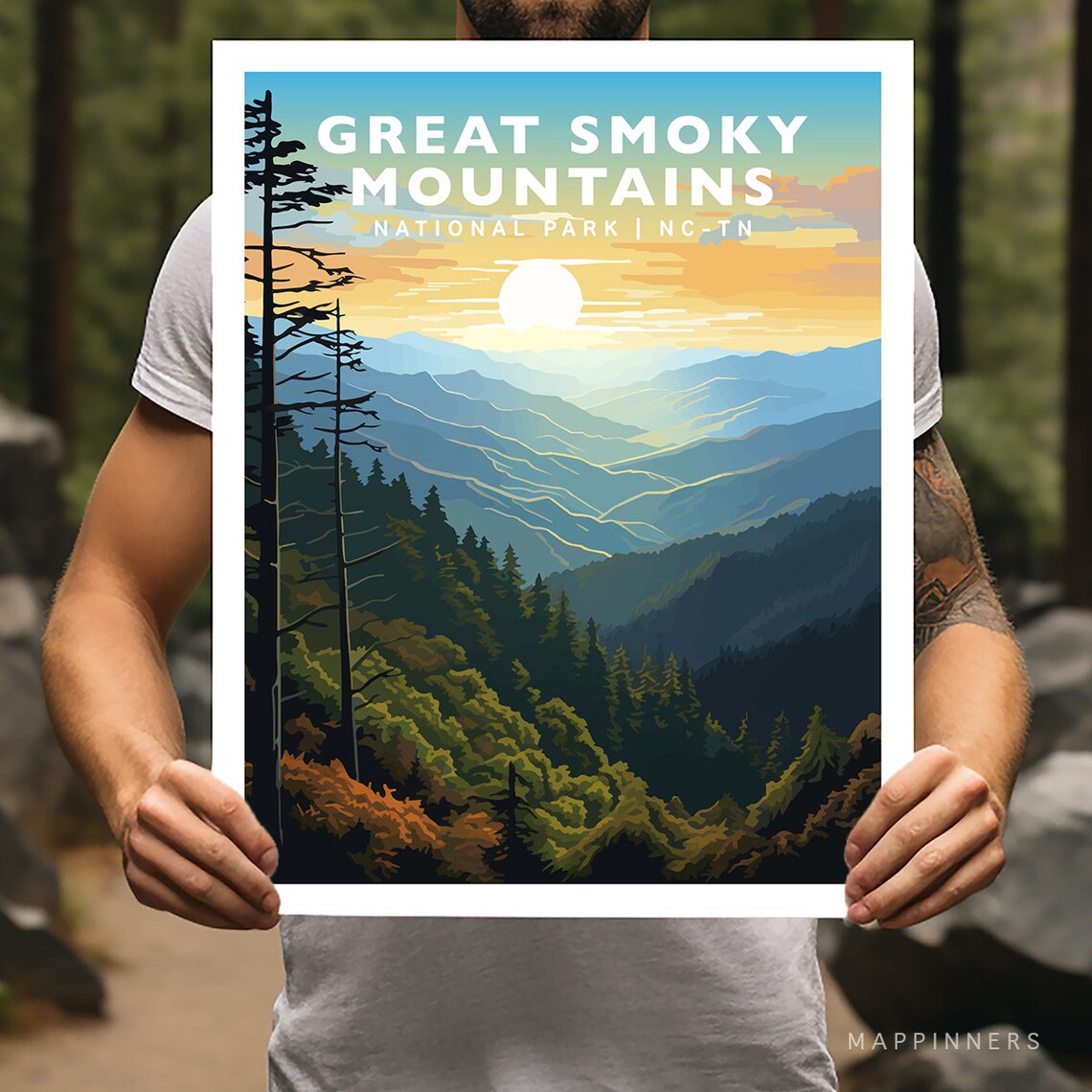 Great Smoky Mountains National Park Travel Print