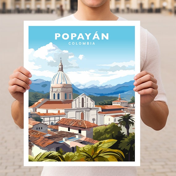Popayn Colombia Popayan Travel Wall Art Poster Print
