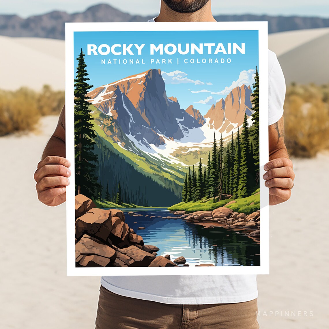 Rocky Mountain National Park Colorado Travel Poster