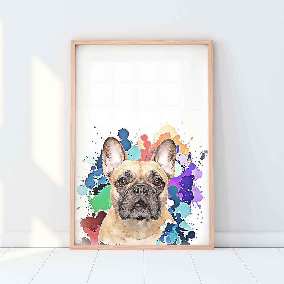 Custom Pet Portrait From Photo, Pet Memorial Art Print