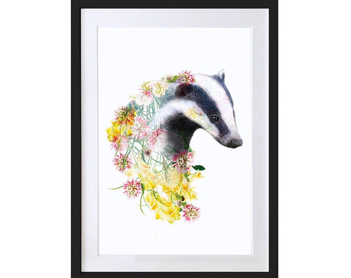 Badger Animal Art Print