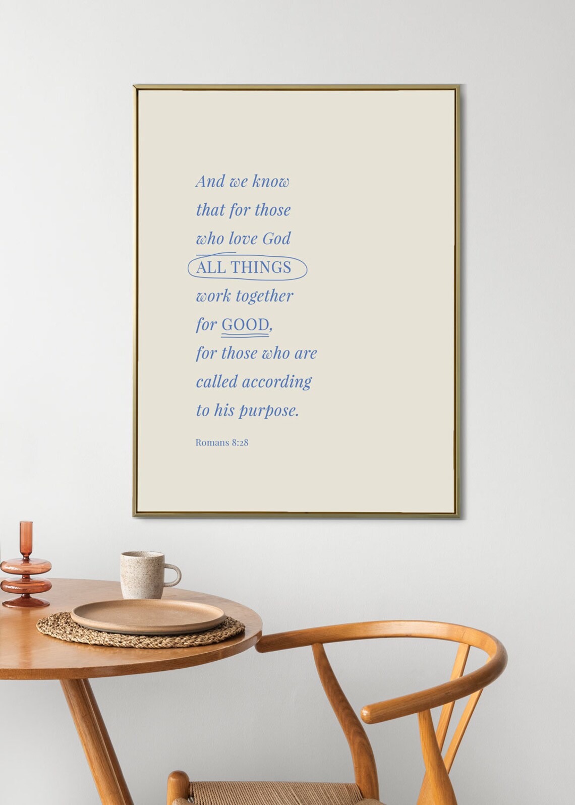 Romans 8:28 Christian Retro Nursery Art Print - Image 6