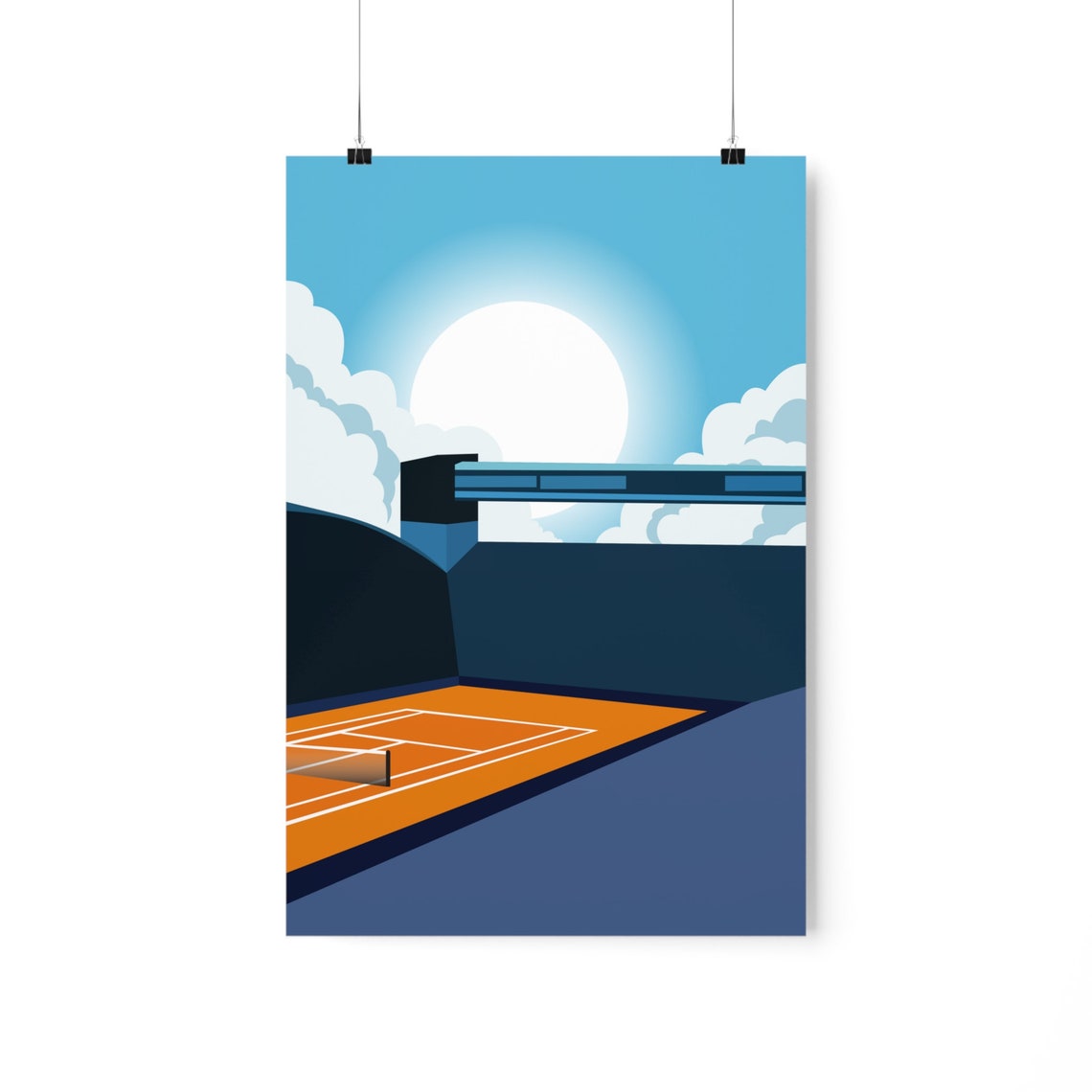 French Open Art Grand Slam Tennis Wall Sports Room Man Cave Roland Garros Paris Travel Print Sport Exhibition Retro
