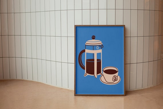 Coffee Art Station Decor Wall For Kitchen Bar Styling Lover Trendy French Press