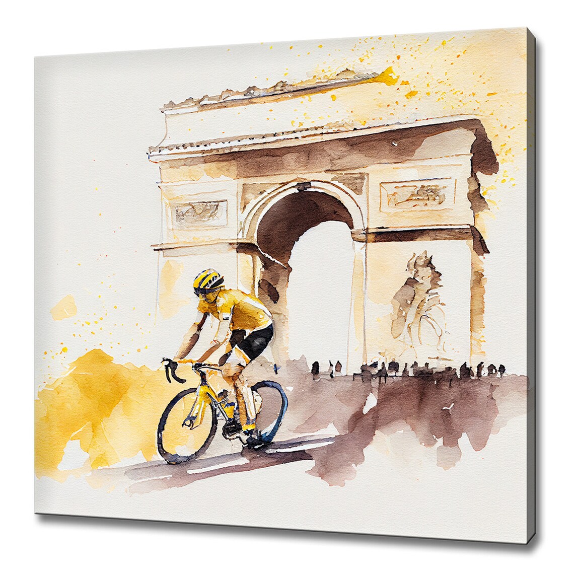 Tour The France Cycling Race Abstract Art Print Picture Wall Hanging Handmade Home Decor Watercolour Wall Art Fast Free Uk Delivery