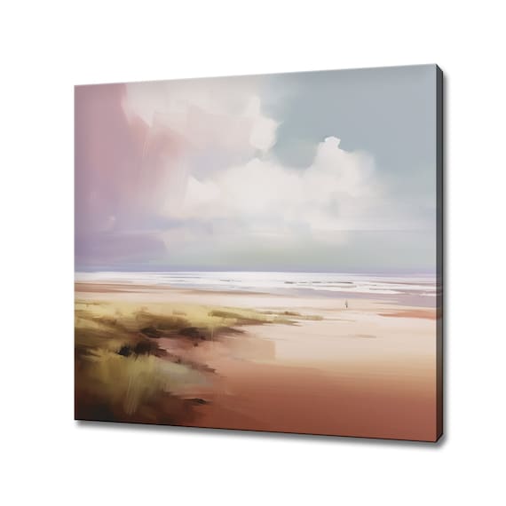 Abstract Minimalist Coastal Seascape Pastel Beach Art Poster
