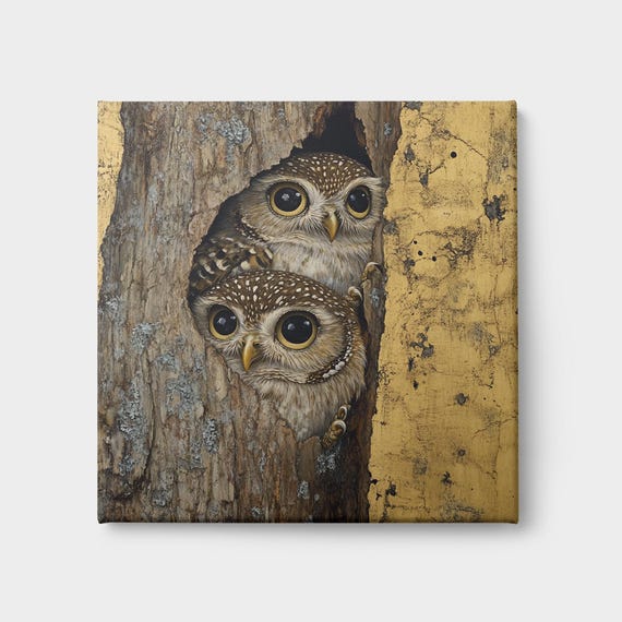 Cute Owls Wall Art Adorable Owl Print For Kids Room Nursery Fun Animal Prints Gifts