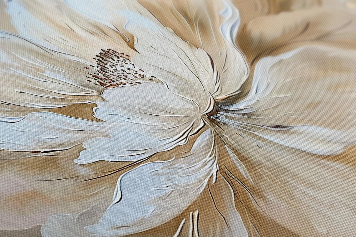 Vintage Peony Flower Painting, Farmhouse Botanical Art - Image 2