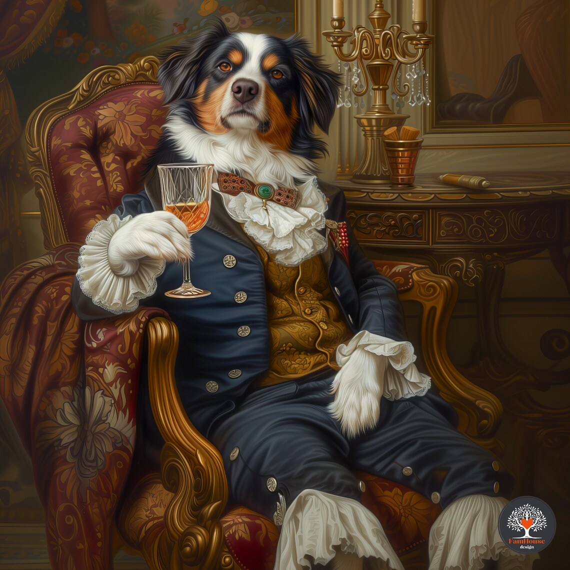 Victorian Australian Shepherd Custom Pet Portrait Art Print - Image 6