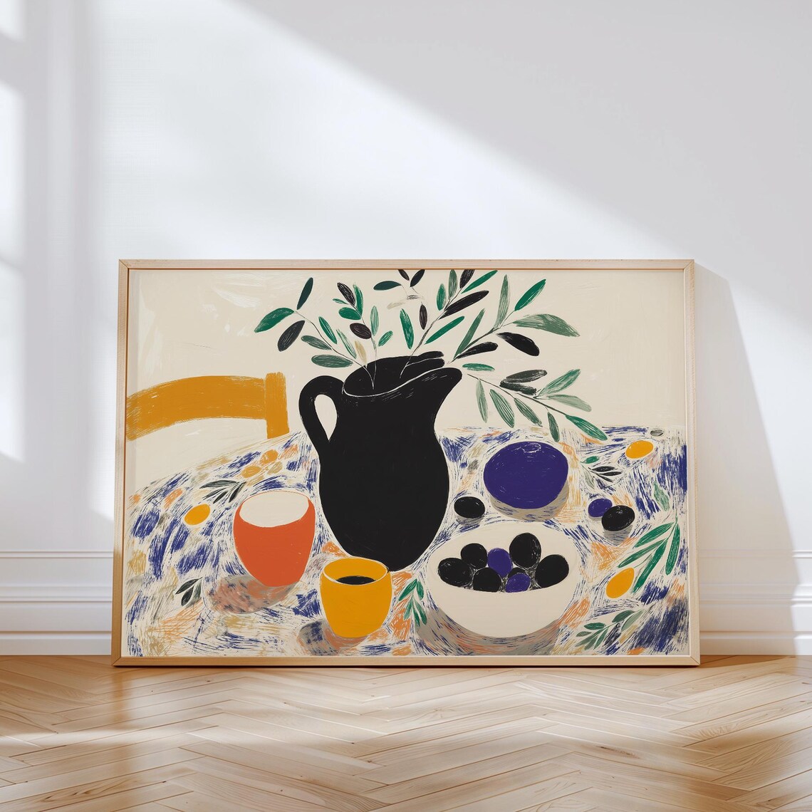 Mediterranean Still Life, Modern Kitchen Art Print