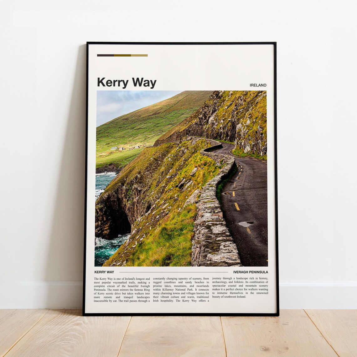 Kerry Way Ireland Iveragh Peninsula Coastal Road Travel Poster