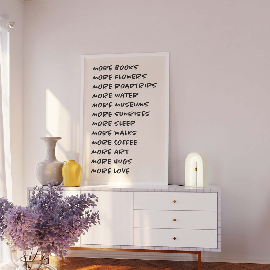 More Of Everything Handwritten Inspirational List Typography Art Poster - Image 4