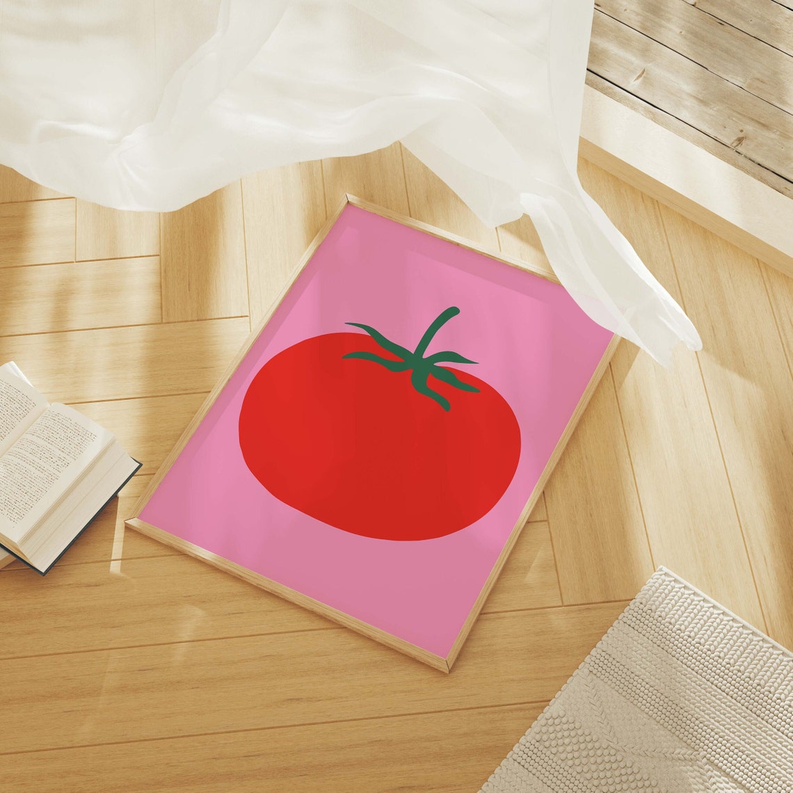 Tomato Print Art Pomodoro Tomato Wall Art Italian Kitchen Art Print Cute Trendy Wall Art - Image 4