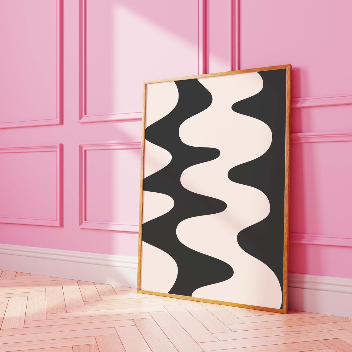 Black Abstract Print Art Trendy Neutral 70s Retro Art Cute Trendy Wall Art - Image 6