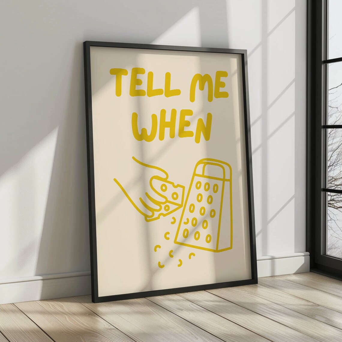 Tell Me When Cheese Aesthetic Kitchen Art Print - Image 3