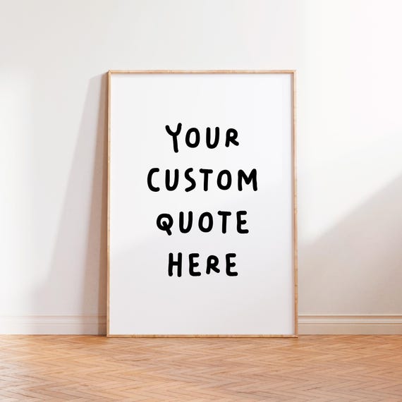 Custom Song Lyrics Print Music Poster Favourite Song Gifts Unframed A5 A4 A3 Choose Your Own Colour And Lyrics Custom Bold Text Print