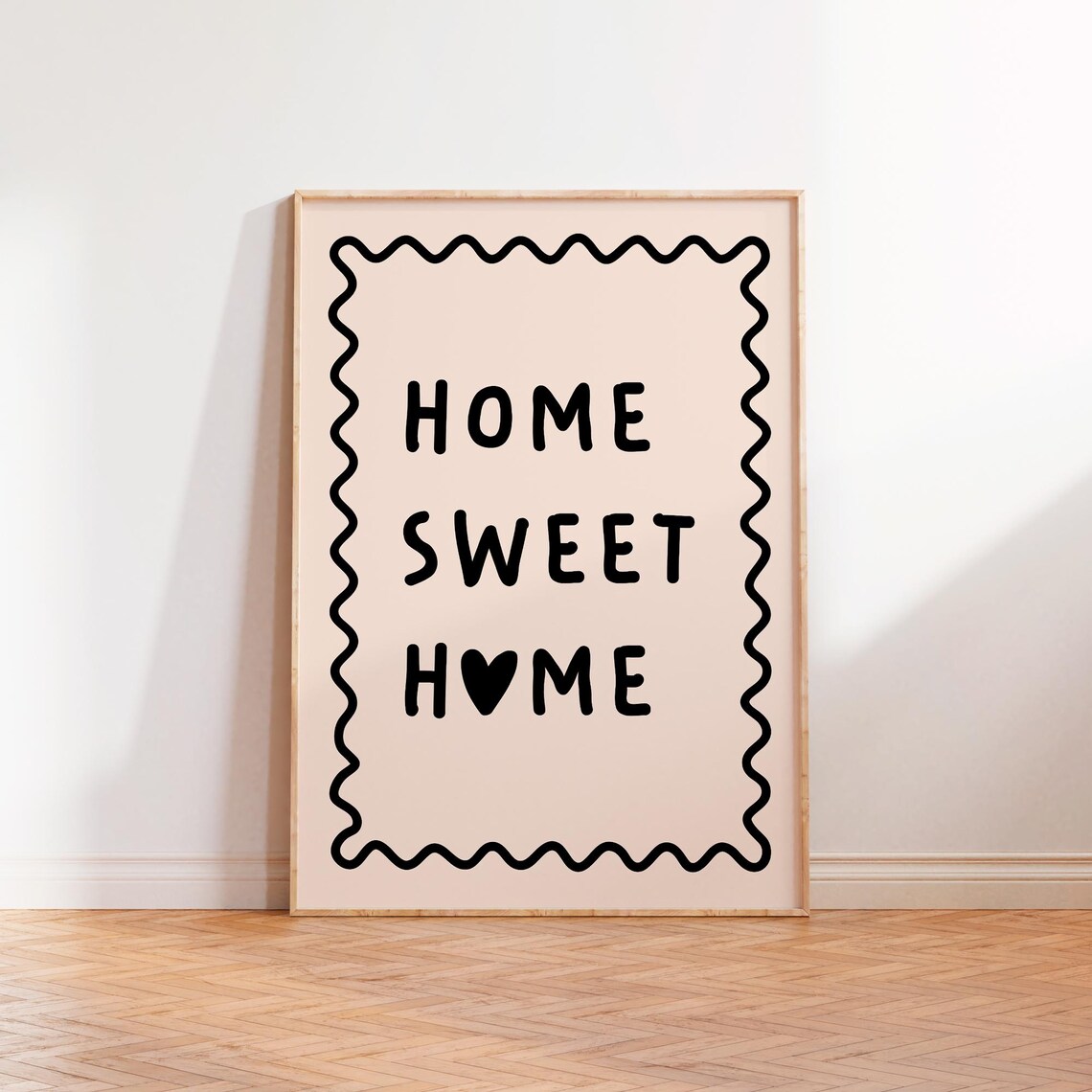 Home Sweet Home Retro 70s Bold Quote Poster Print