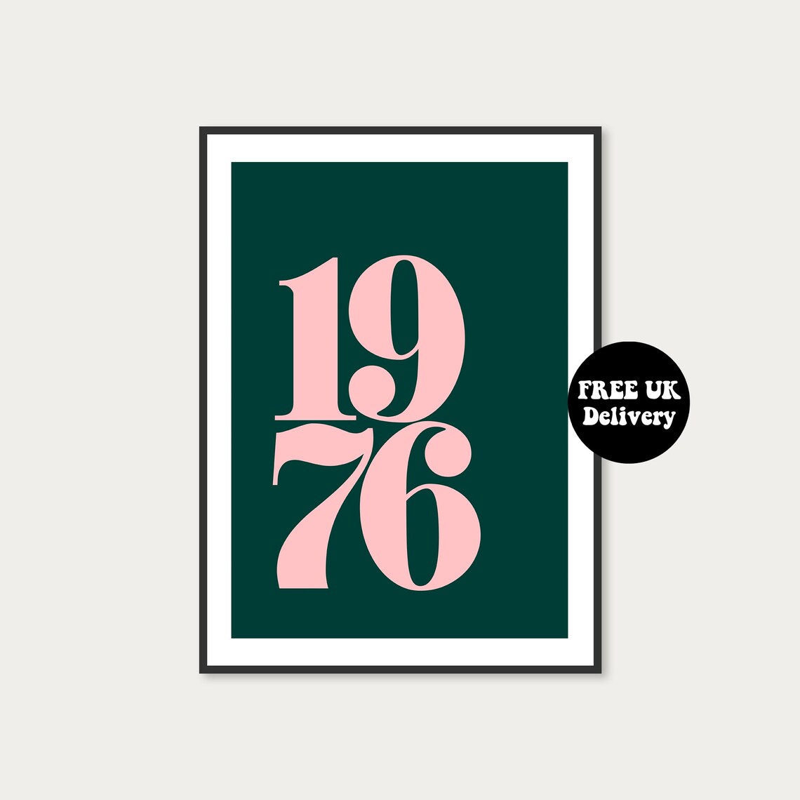 Personalised Year Art Print, Custom Anniversary Gift