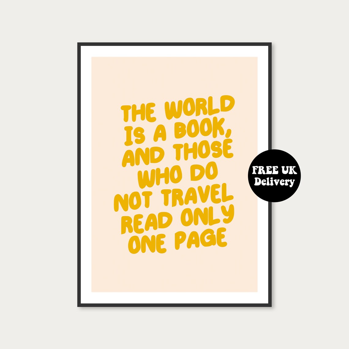 The World Is A Book Travel Quote Poster Print - Image 2