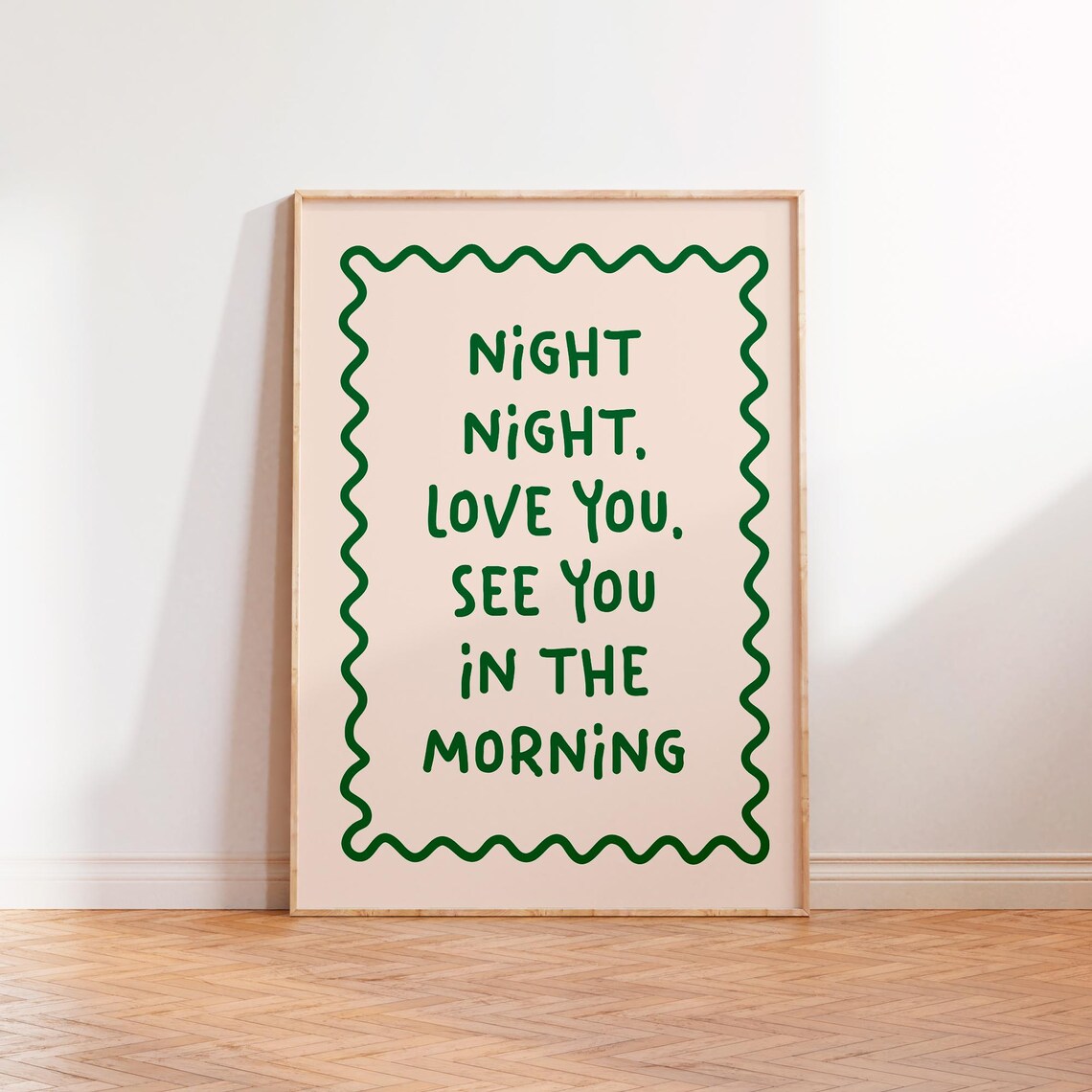 Night Night Love You Typography Bedroom Art Print - Image 2