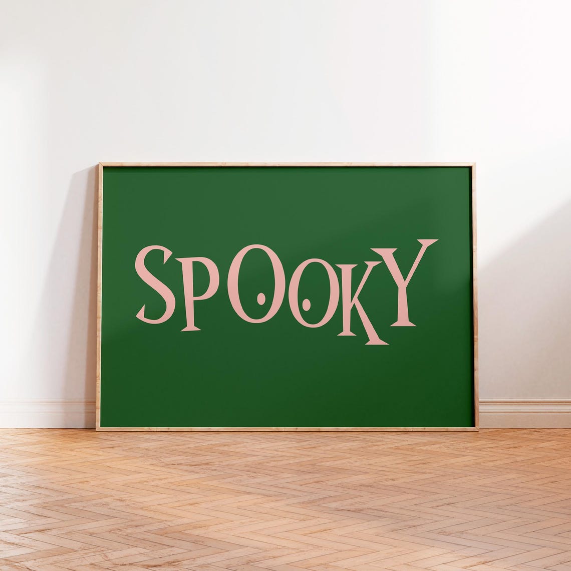 Spooky Halloween Typography Poster Cream Serif On Black Landscape - Image 2