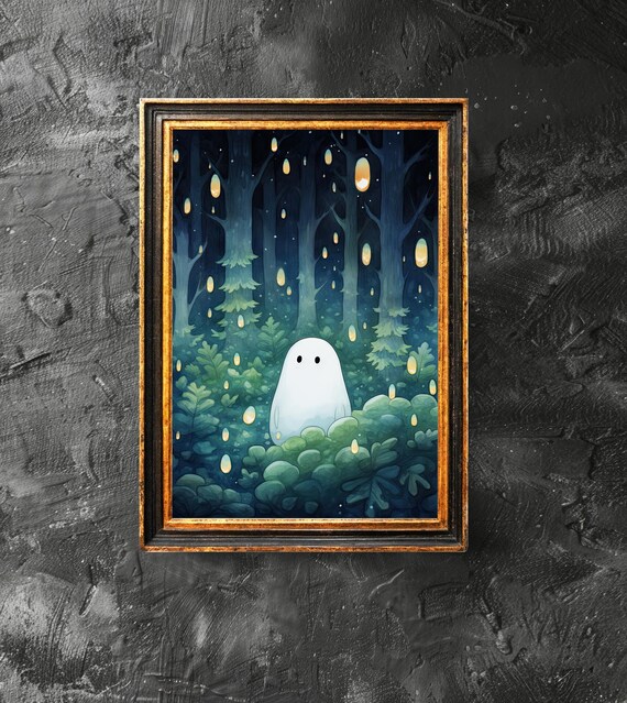 In Green Forest Cute Poster Dark Academia Haunting Halloween Vintage