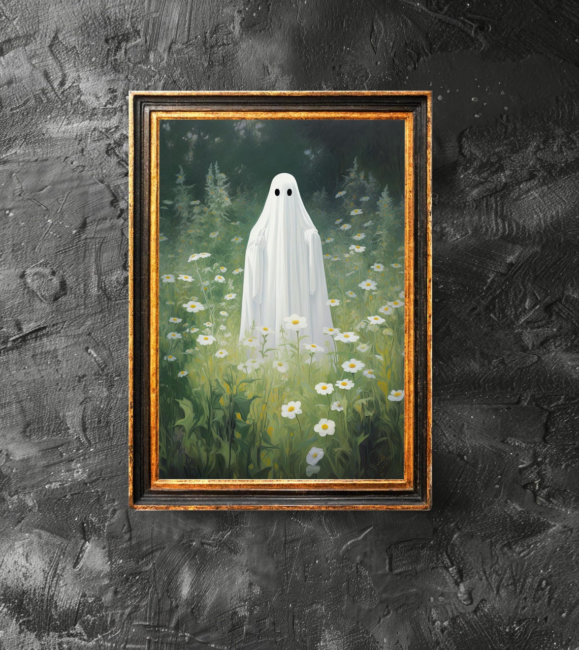 In The Flower Forest Poster Spooky Art Cute Halloween Funny Print