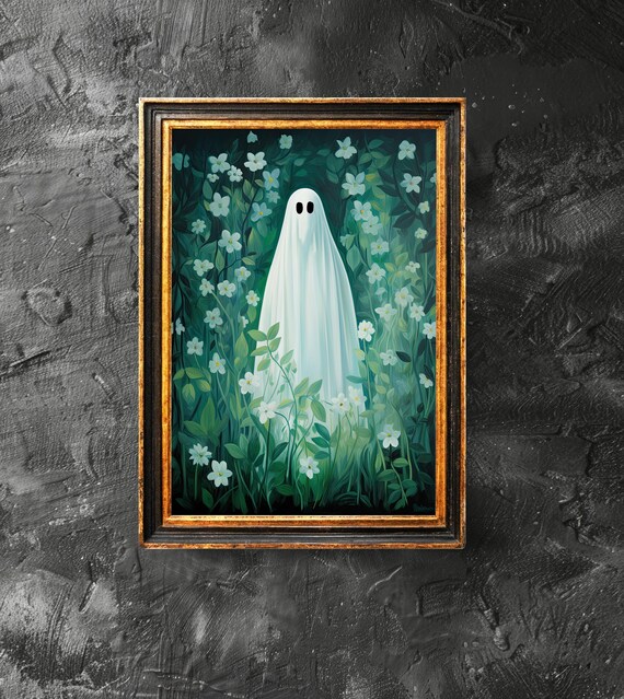In The Flower Forest Poster Spooky Art Cute Halloween Funny Print