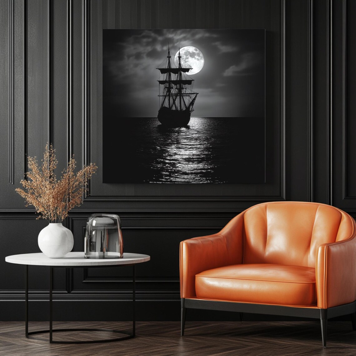 Ship Wall Art, Dark Ocean Nautical Decor - Image 3