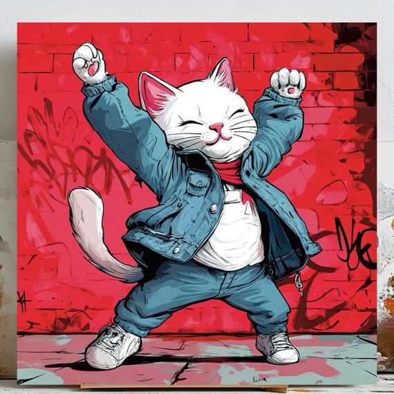 Rebel Cat Explosion, Pop Art Urban Decor