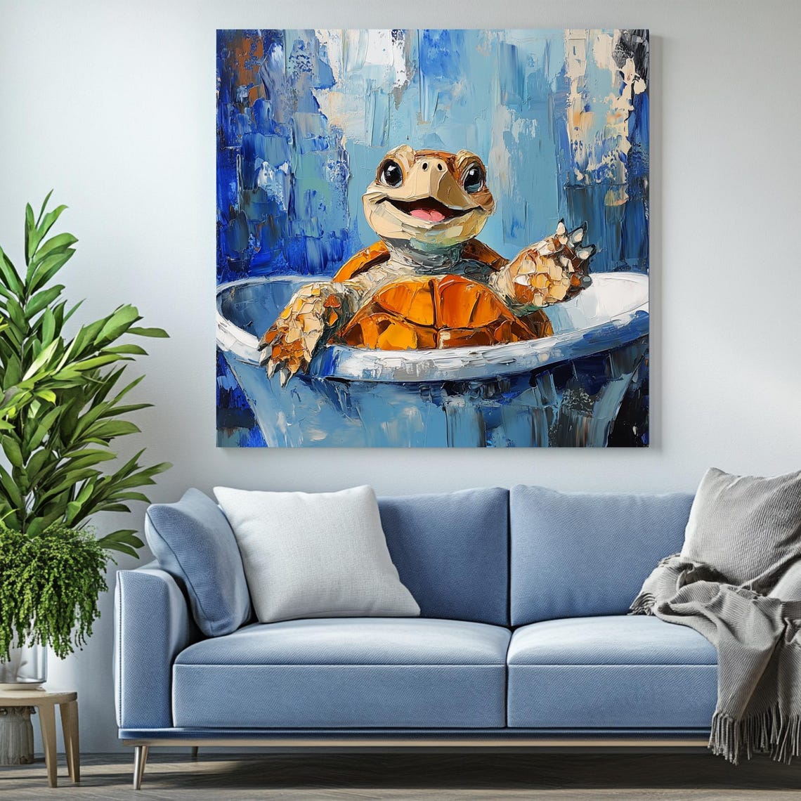Turtle Poster, Funny Bathroom Decor - Image 2