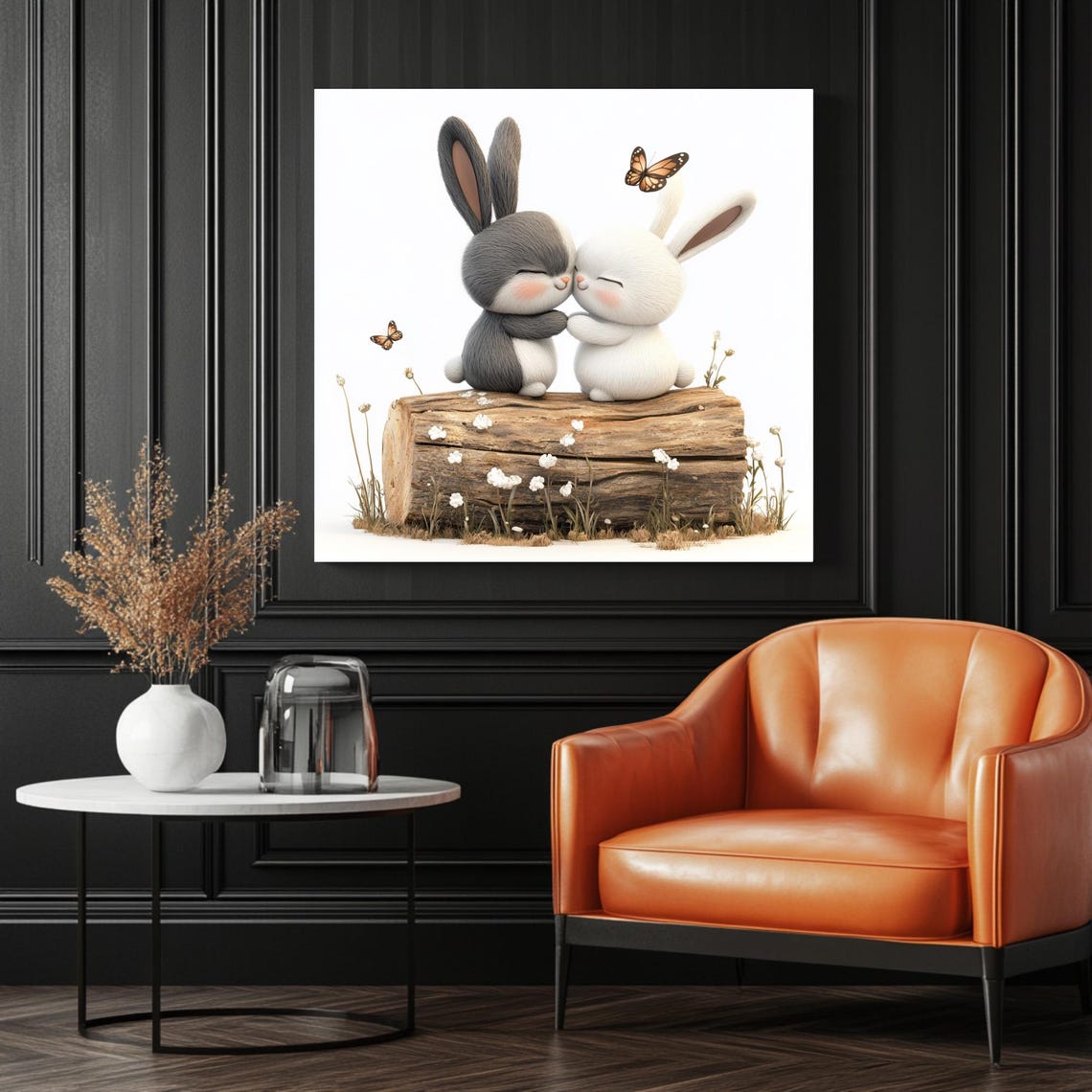 Love Bunny, Romantic Nursery Decor Art Print - Image 3